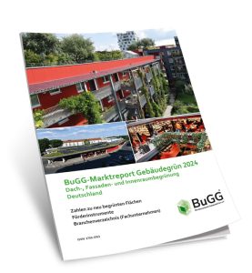 Der „BuGG-Marktreport Gebäudegrün 2024“ steht zum kostenlosen Download zur Verfügung. Bild: Bundesverband GebäudeGrün