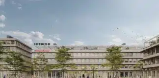 Der künftige Hitachi Columbus Campus zeichnet sich durch Solaranlagen auf dem Flachdach aus.