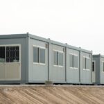 mobile building in industrial site or office container in construction site